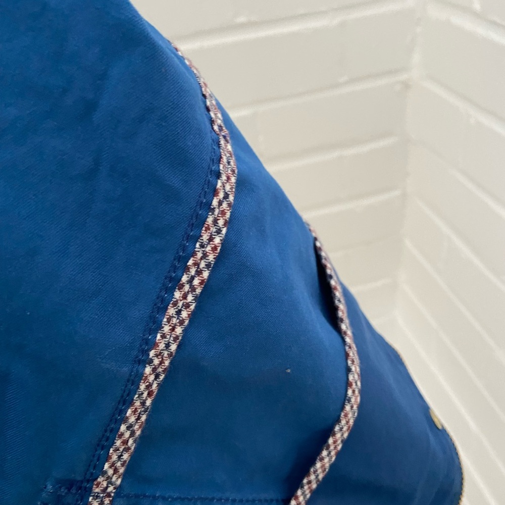 Women's Casual J. Crew Size M Cobalt Blue Jacket With Gold Accents - Picture 9 of 12